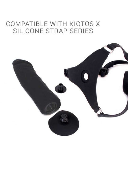 Silikon-Dildo 17cm mit Saugnapf schwarz