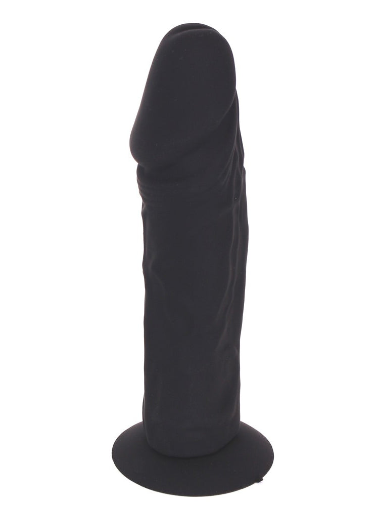 Silikon-Dildo 17cm mit Saugnapf schwarz