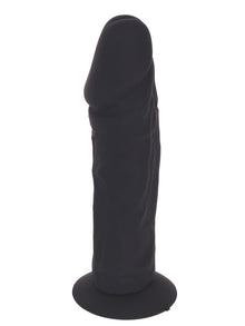 Silikon-Dildo 17cm mit Saugnapf schwarz