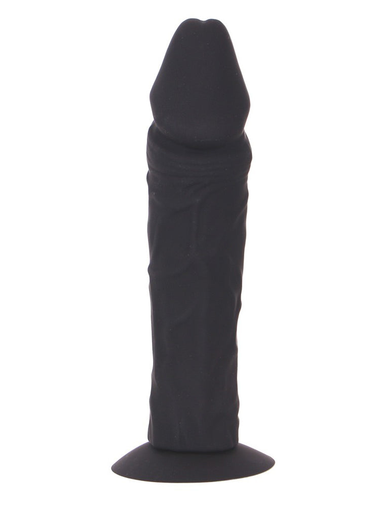 Silikon-Dildo 17cm mit Saugnapf schwarz