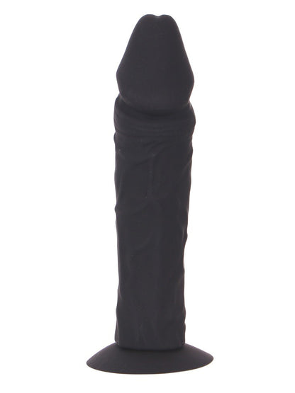 Silikon-Dildo 17cm mit Saugnapf schwarz