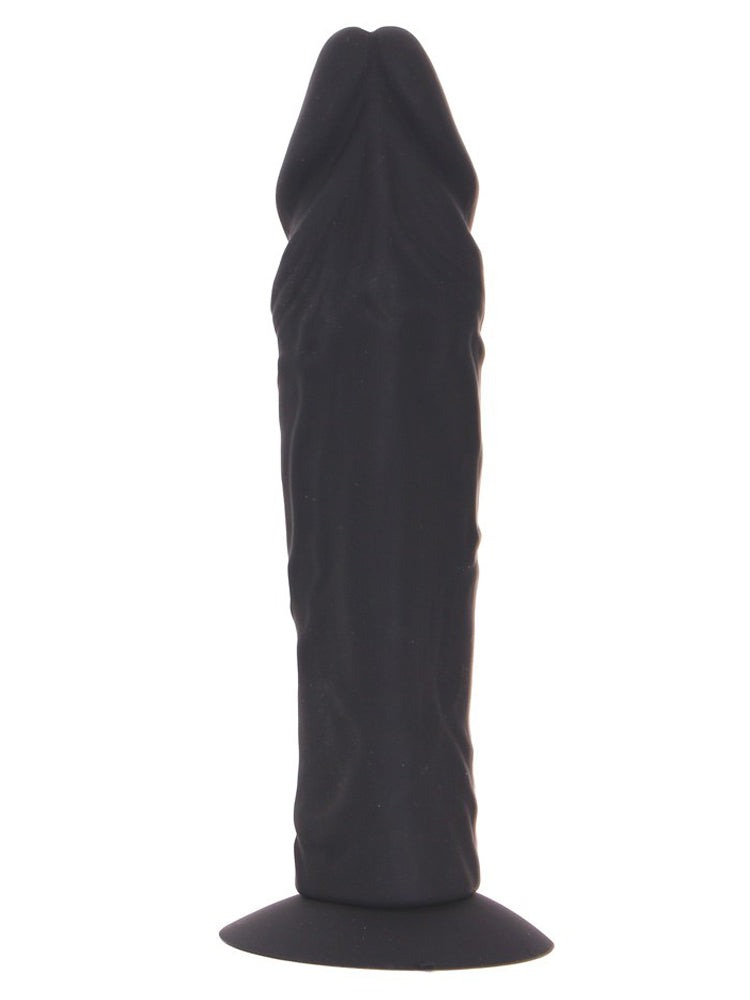 Silikon-Dildo 17cm mit Saugnapf schwarz
