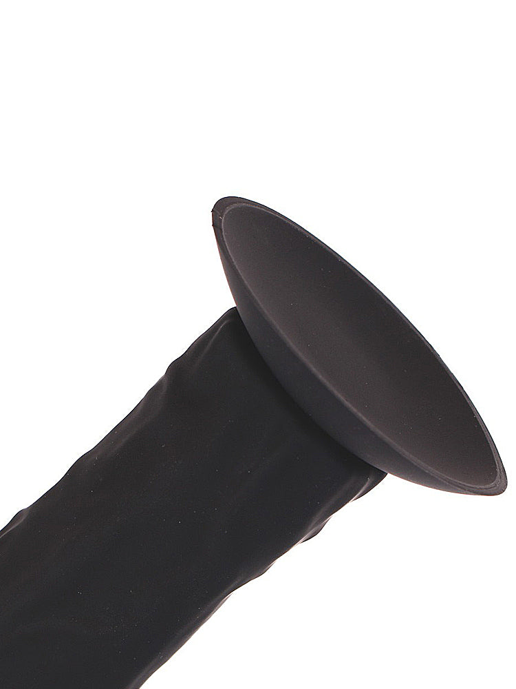 Silikon-Dildo 17cm mit Saugnapf schwarz