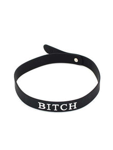 Silikon Halsband schwarz BITCH