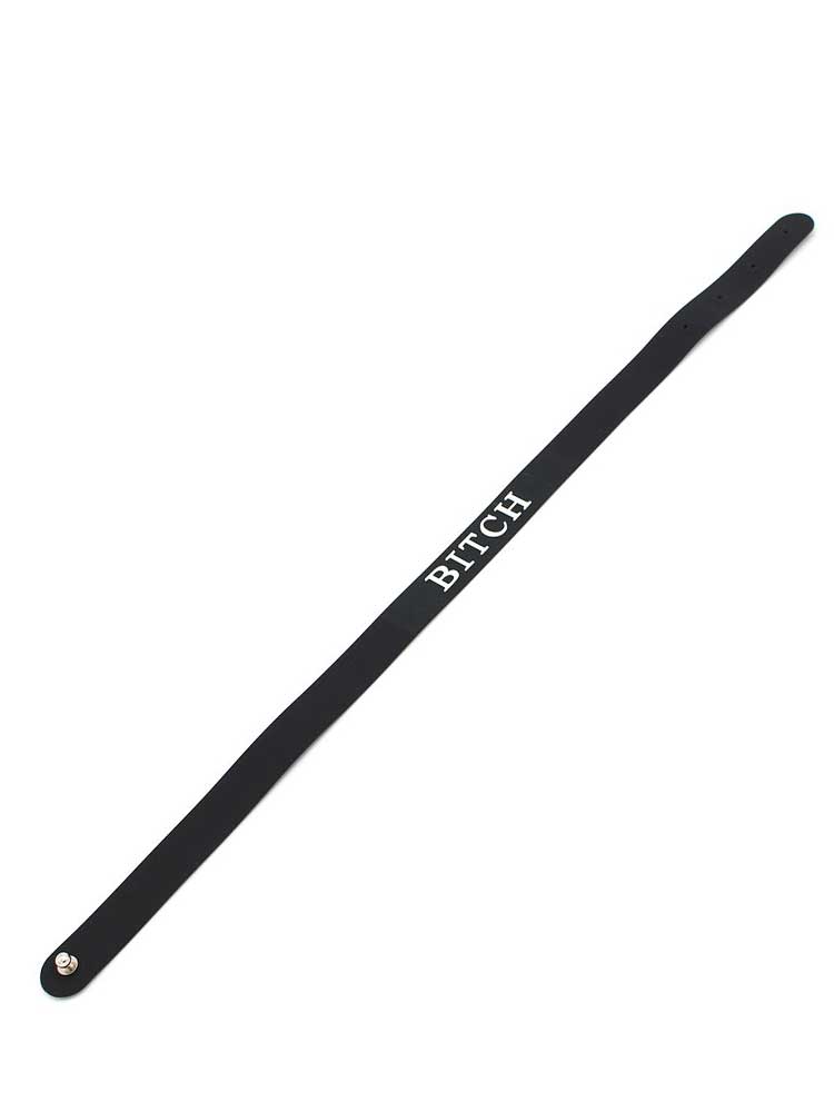 Silikon Halsband schwarz BITCH