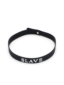 Silikon Halsband schwarz SLAVE