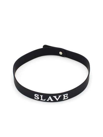 Silikon Halsband schwarz SLAVE