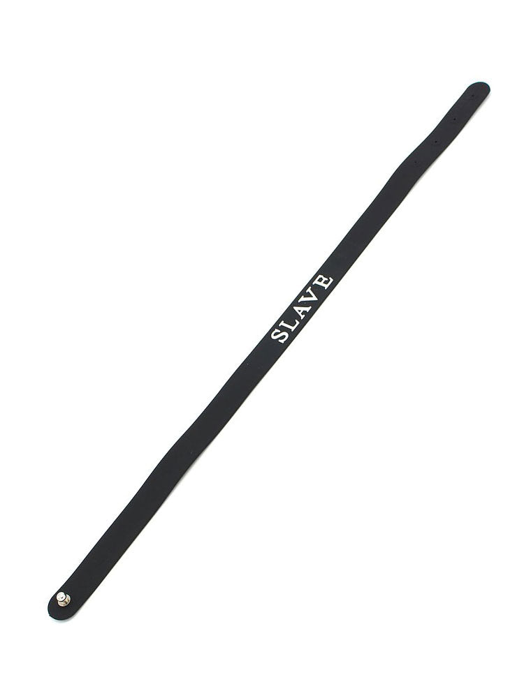 Silikon Halsband schwarz SLAVE