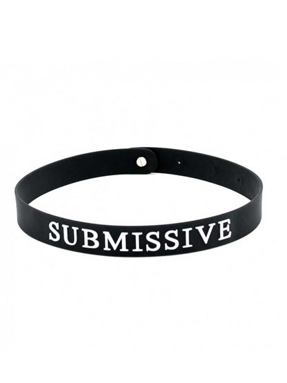 Silikon Halsband schwarz SUBMISSIVE
