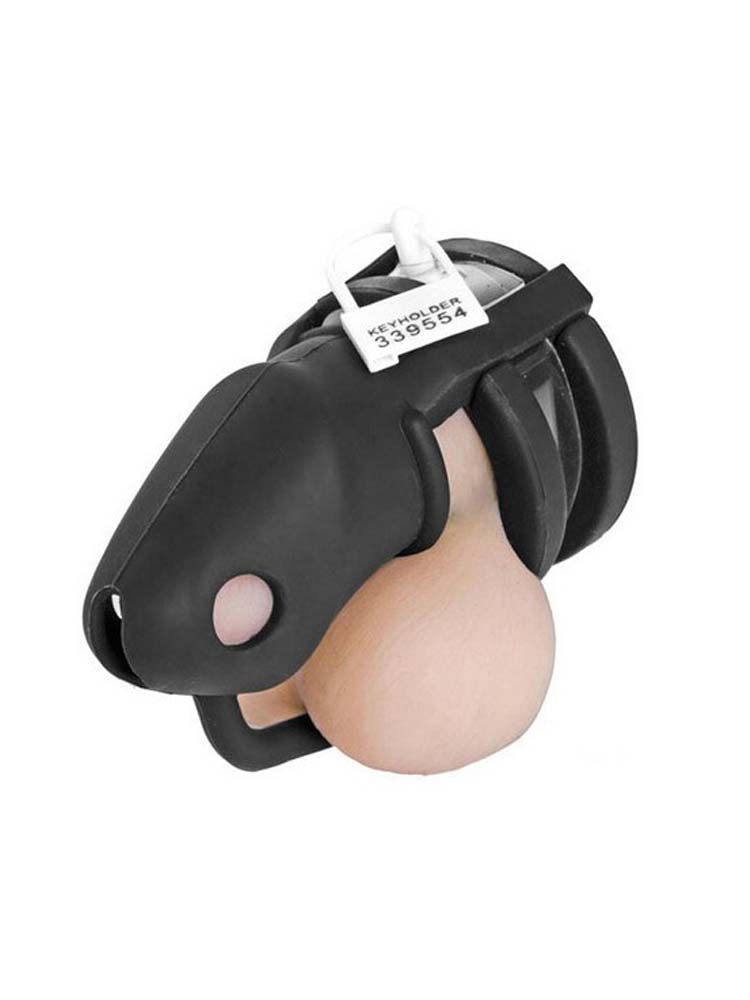 Silikon Keuschheitskäfig schwarz