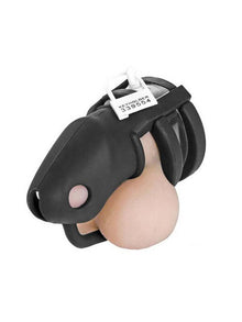 Silikon Keuschheitskäfig schwarz