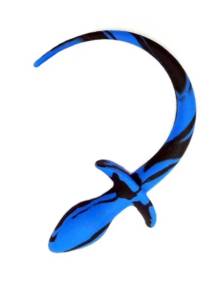 Silikon Puppy Tail - schwarz-blau