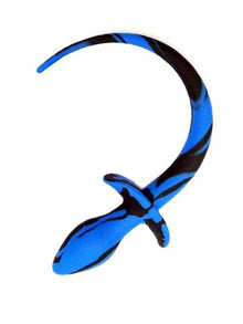 Silikon Puppy Tail - schwarz-blau