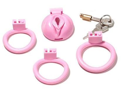 SISSY LABIA Keuschheitskäfig rosa