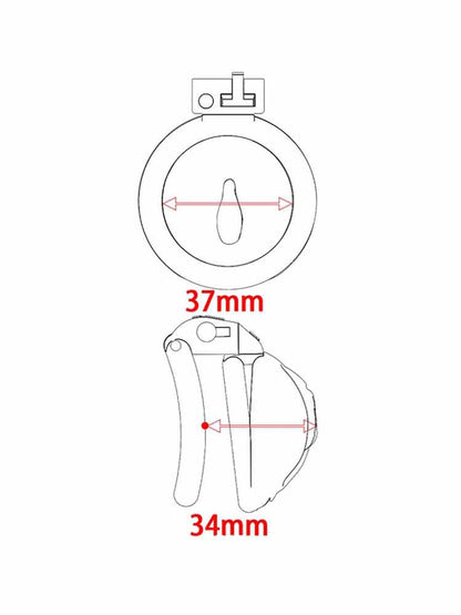 SISSY LABIA Keuschheitskäfig rosa