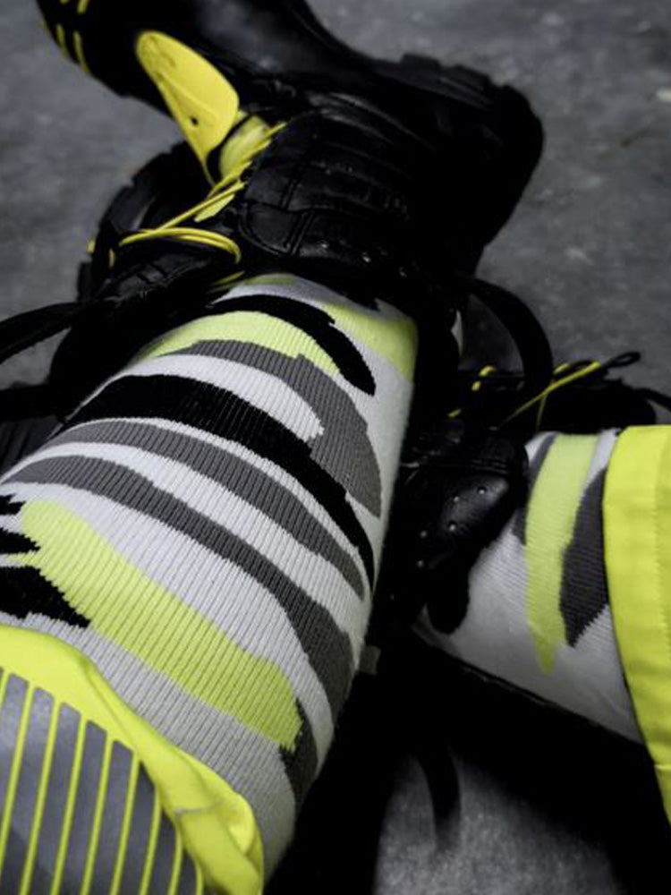 Sk8erboy MX Socks Neongelb Schwarz Grau