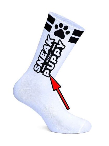 SNEAKFREAXX - WOOF PUPPY weiss-schwarz
