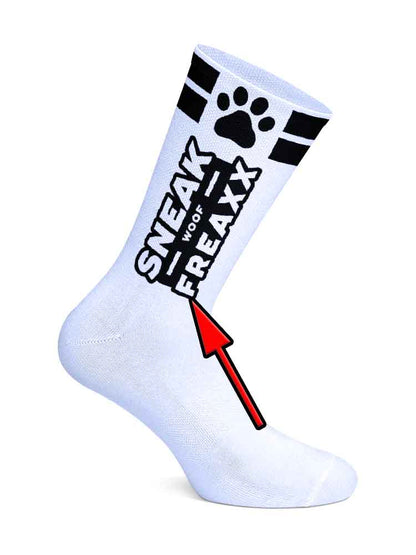 SNEAKFREAXX - WOOF PUPPY weiss-schwarz