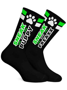 SNEAKFREAXX - WOOF PUPPY schwarz-neongrün