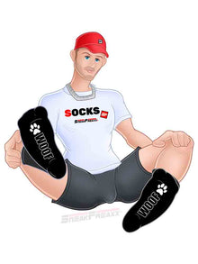 SNEAKFREAXX - WOOF PUPPY schwarz-neongrün