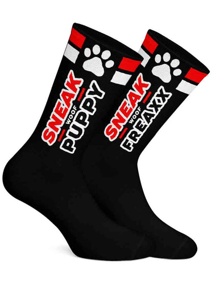 SNEAKFREAXX - WOOF PUPPY schwarz-rot