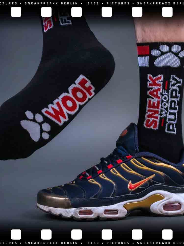 SNEAKFREAXX - WOOF PUPPY schwarz-rot