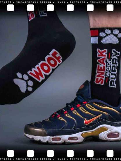 SNEAKFREAXX - WOOF PUPPY schwarz-rot