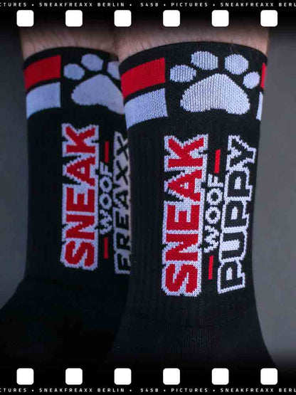 SNEAKFREAXX - WOOF PUPPY schwarz-rot