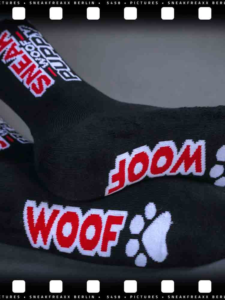 SNEAKFREAXX - WOOF PUPPY schwarz-rot