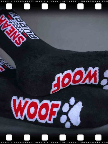 SNEAKFREAXX - WOOF PUPPY schwarz-rot