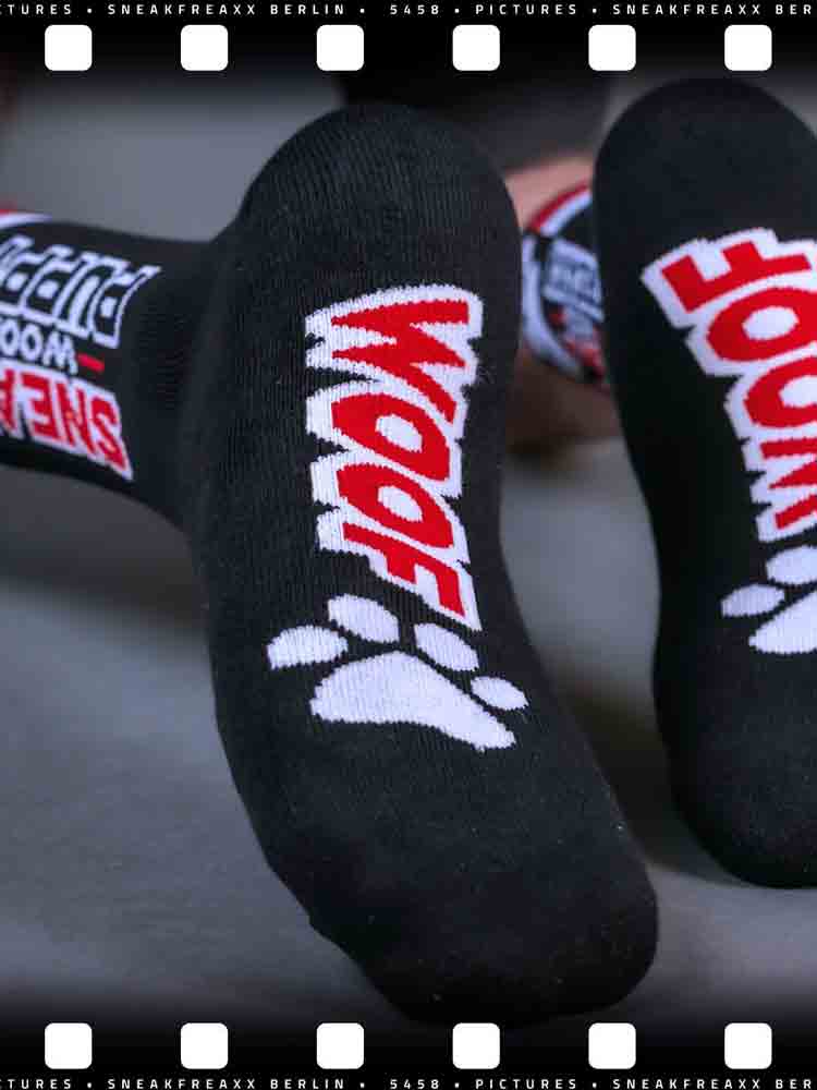 SNEAKFREAXX - WOOF PUPPY schwarz-rot