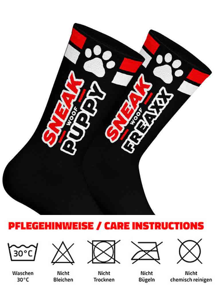 SNEAKFREAXX - WOOF PUPPY schwarz-rot