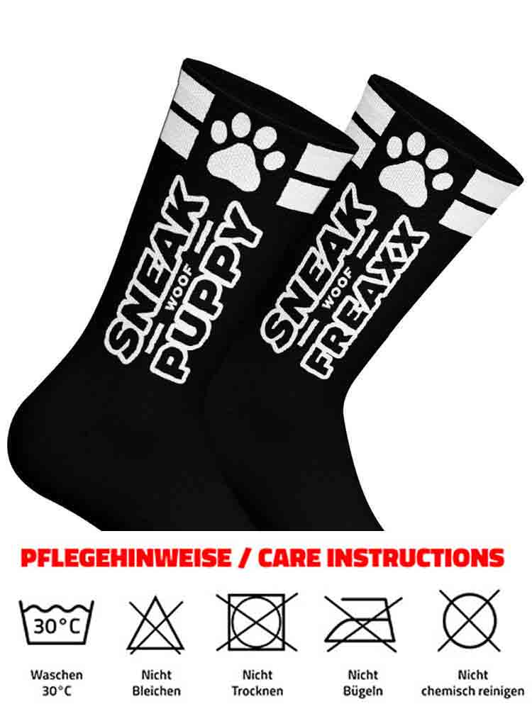 SNEAKFREAXX - WOOF PUPPY schwarz-weiss