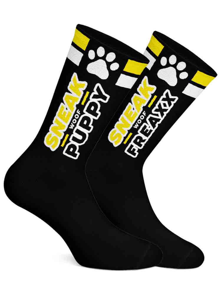 SNEAKFREAXX - WOOF PUPPY schwarz-gelb