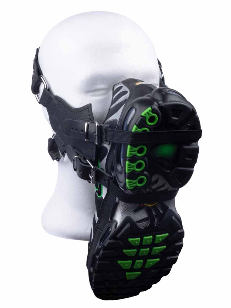 Sniff my Sneaker Ledermaske Kopfharness