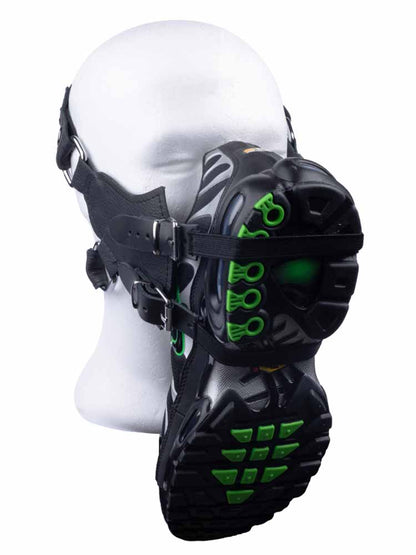 Sniff my Sneaker Ledermaske Kopfharness