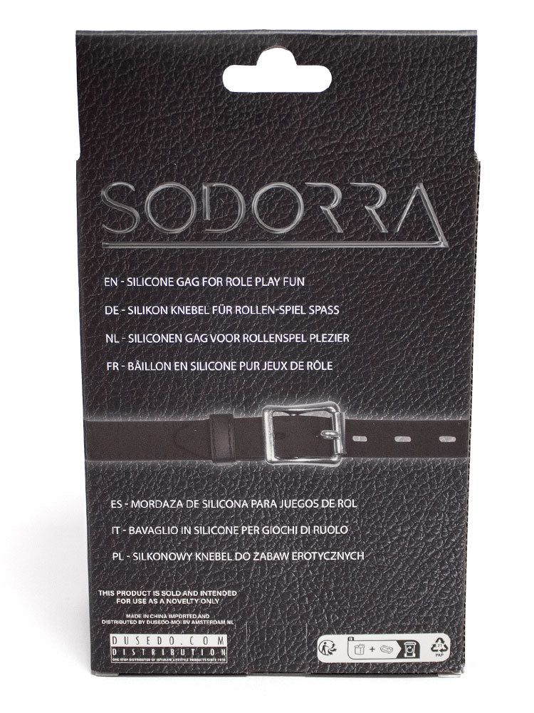 SODORRA Silikon-Knebel Bit-Gag schwarz
