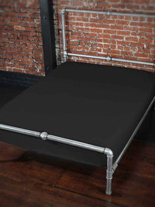 Spannbettlaken Spielwiese SCHWARZ 180x200cm