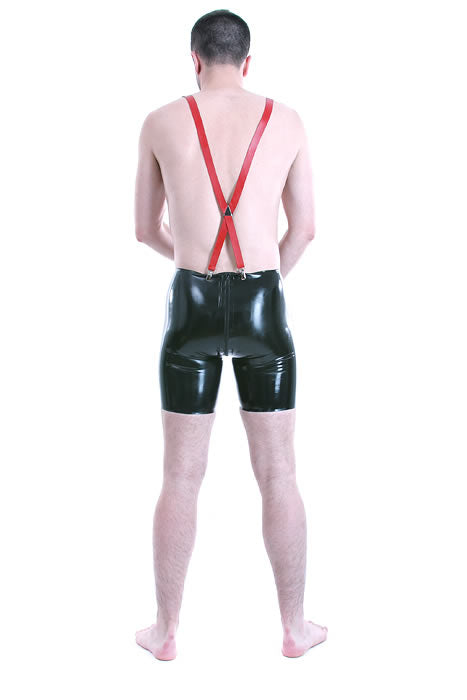 SPEXTER Rubber-Shorts schwarz Streifen rot 0.35