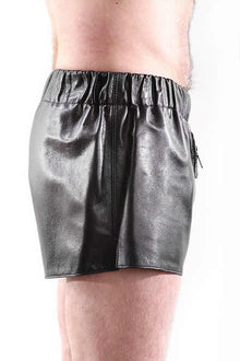Leder-Boxershort Schrittreißverschluss