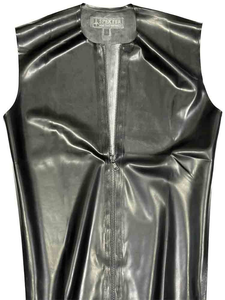 SPEXTER Rubber T-Shirt ohne Arm mit Reißverschluß - schwarz