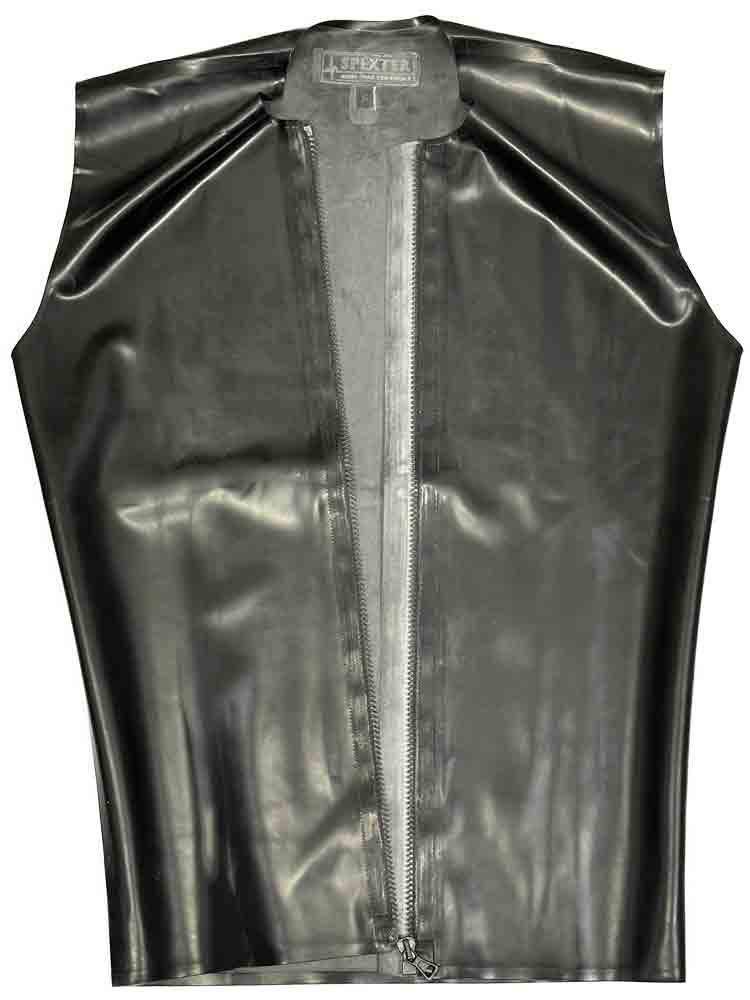 SPEXTER Rubber T-Shirt ohne Arm mit Reißverschluß - schwarz