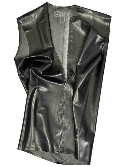 SPEXTER Rubber T-Shirt ohne Arm mit Reißverschluß - schwarz