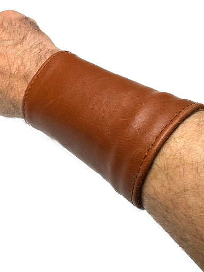 Arm-Geldbeutel extra breit mit Reissverschluss braun