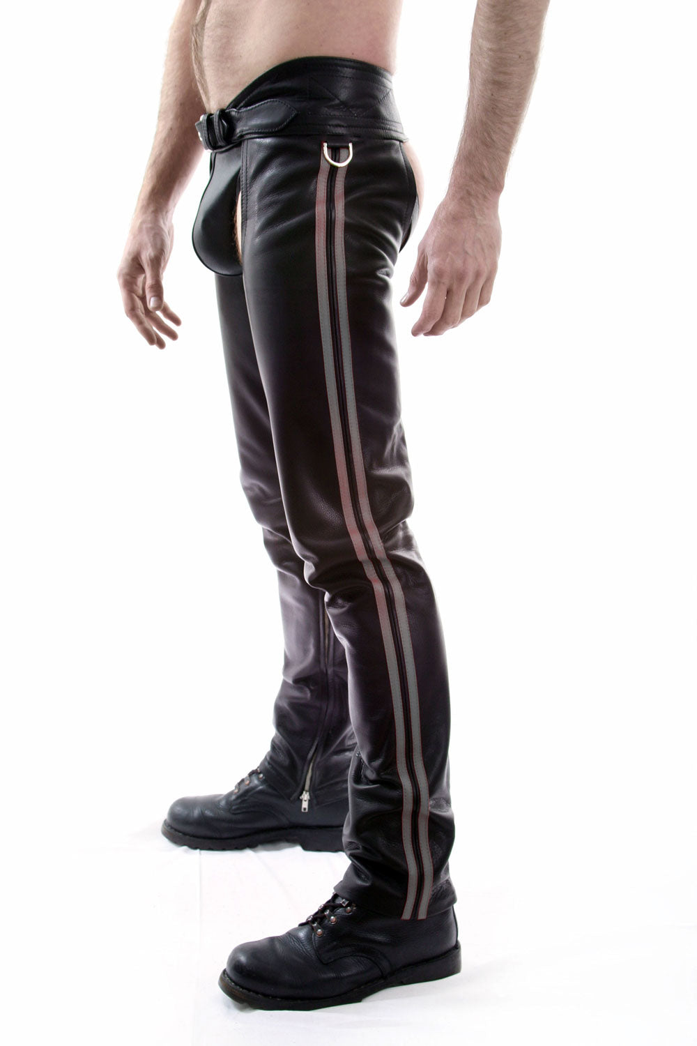 Spexter Chaps Deluxe: 2 Streifen GRAU