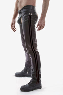 Spexter Chaps Deluxe: 2 Streifen SCHWARZ