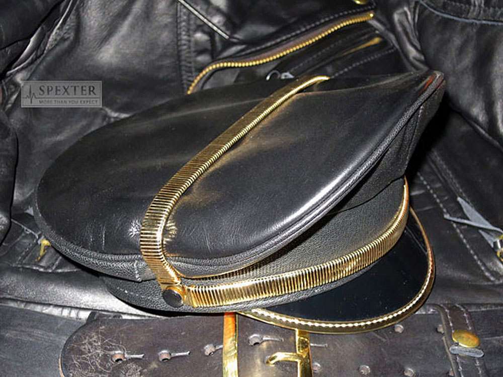 Leder-Kappe SPEXTER DELUXE CAP gold