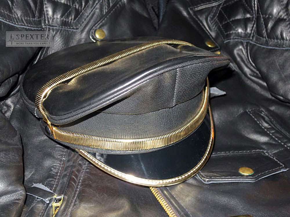 Leder-Kappe SPEXTER DELUXE CAP gold