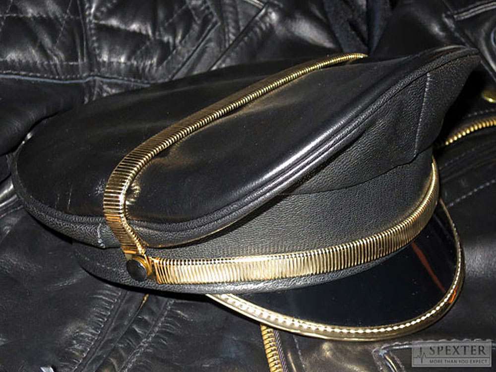 Leder-Kappe SPEXTER DELUXE CAP gold