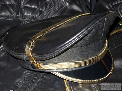 Leder-Kappe SPEXTER DELUXE CAP gold